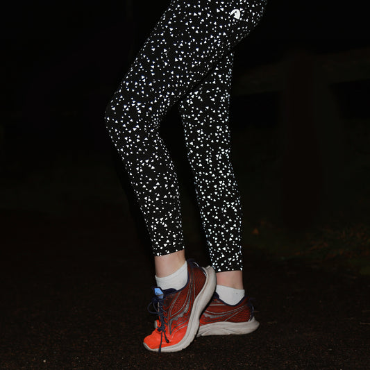 Geo Reflective Full Length Leggings - koko+kind Running Uk