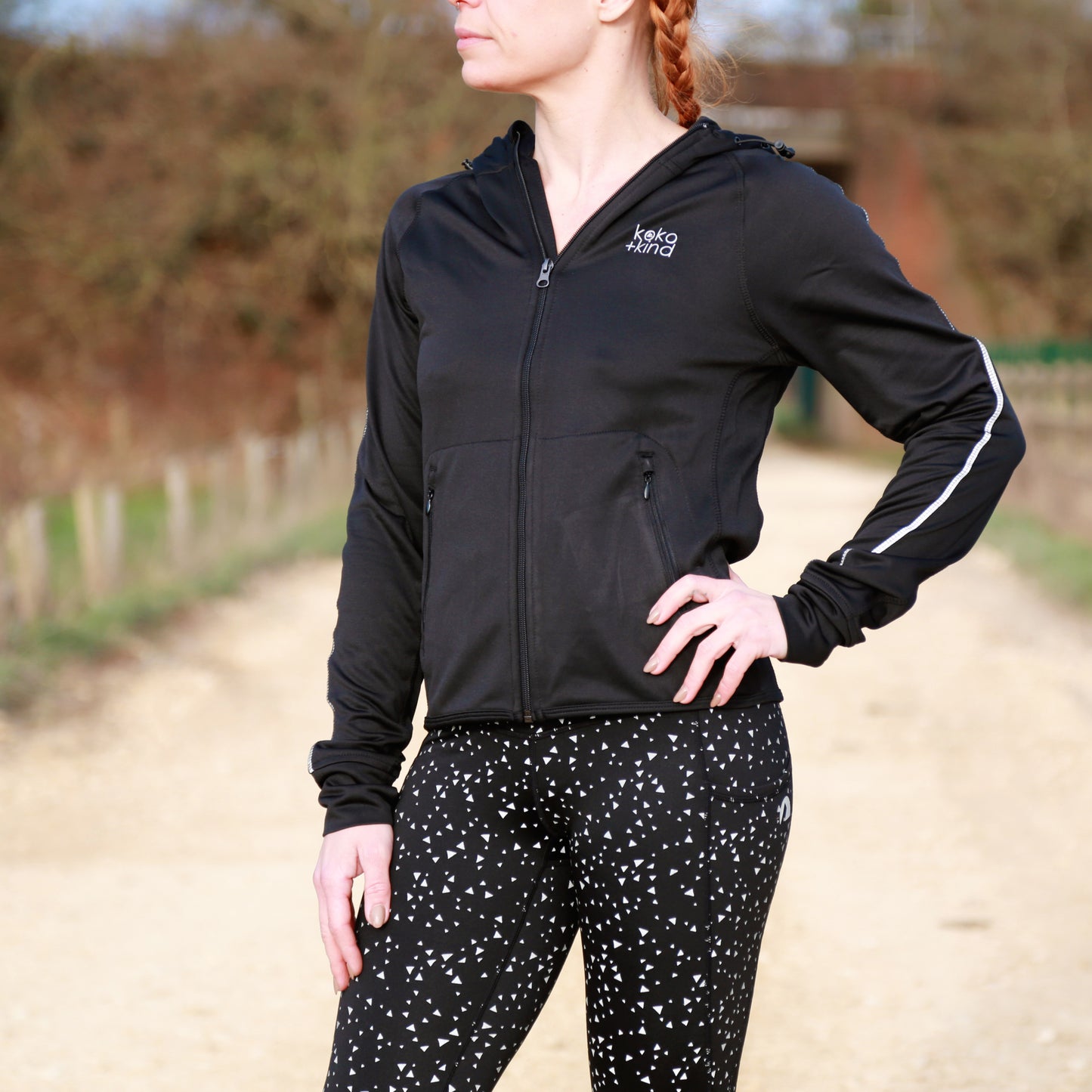 Geo Reflective Full Length Leggings - koko+kind Running Uk