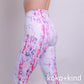 koko and kind Glitch LEGGINGS - pink abstract art